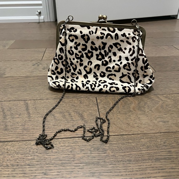Leopard print vintage style clutch - Picture 4 of 6